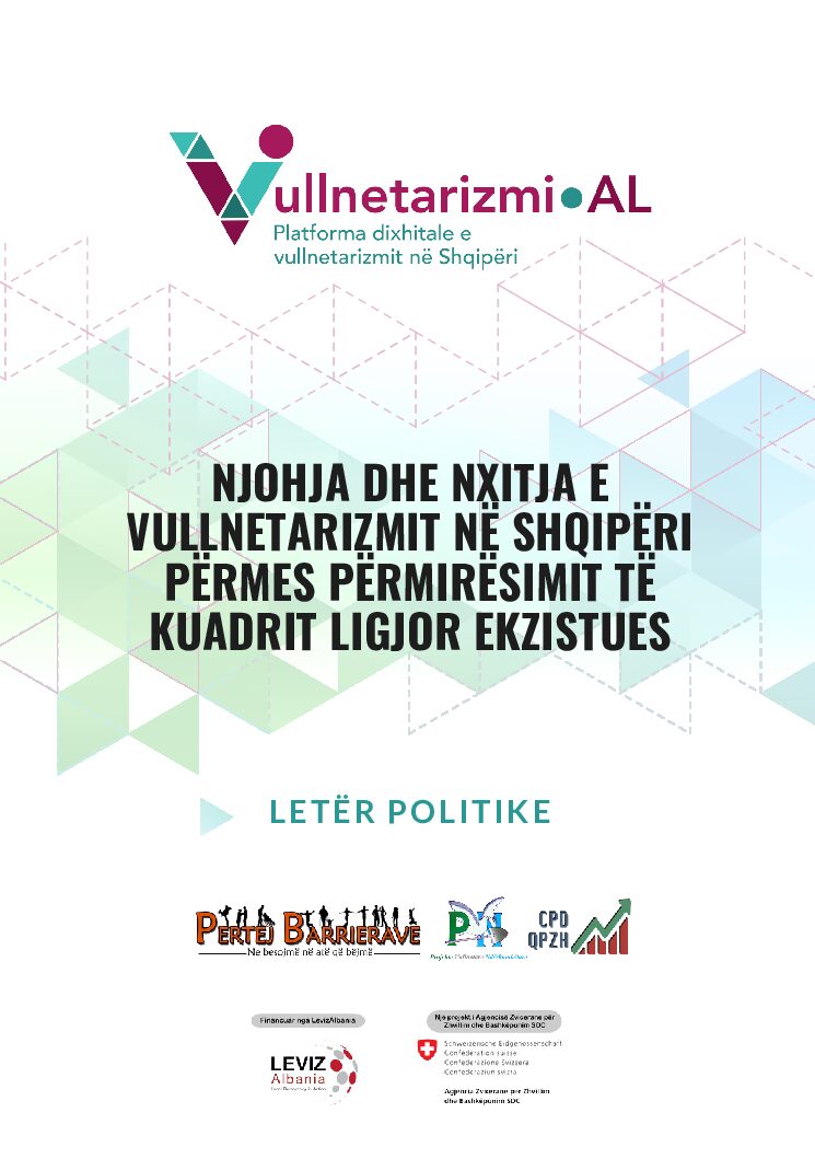Cover: Letër Politike: Njohja dhe Nxitja e Vullnetarizmit në Shqipëri