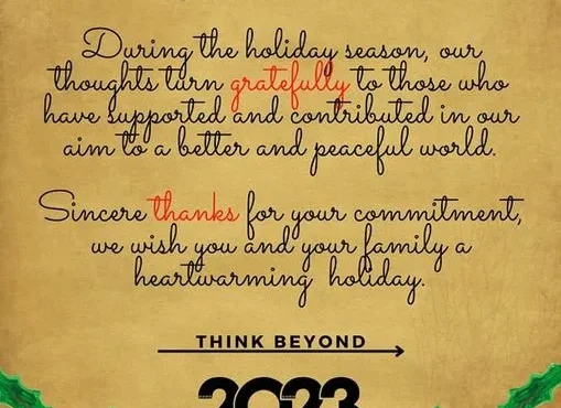 During the holiday season, our tho