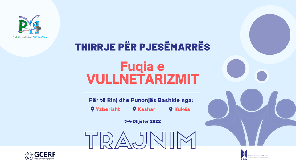 THIRRJE PER PJESEMARRES Trajnim