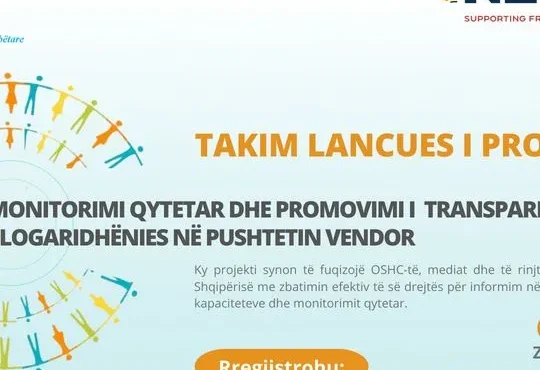 Takim Lancues i projektit:  Monitorimi Qytetar dhe Promovimi i Transparencës e Llogaridhënies në