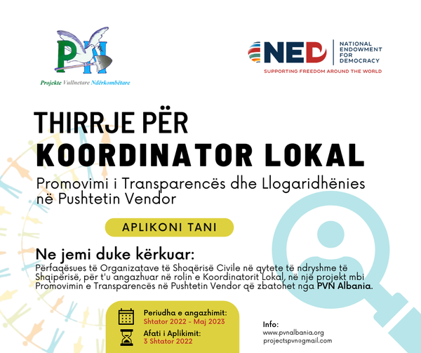 Thirrje per Koordinatore Lokal P