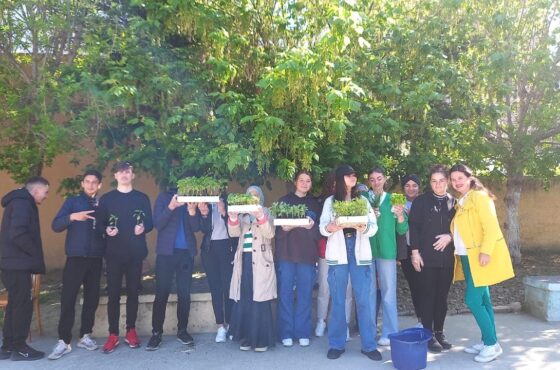 Të rinjtë e Forumit Tematik Rinor Lushnje mbjellin një kopsht