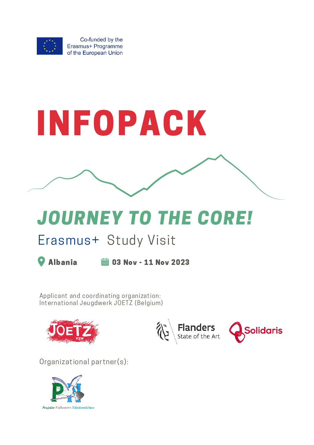 Cover: Infopack — Journey to the Core! Erasmus+ Study Visit, Albania