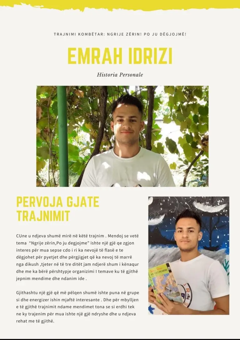Volunteer story — Emrah Idrizi