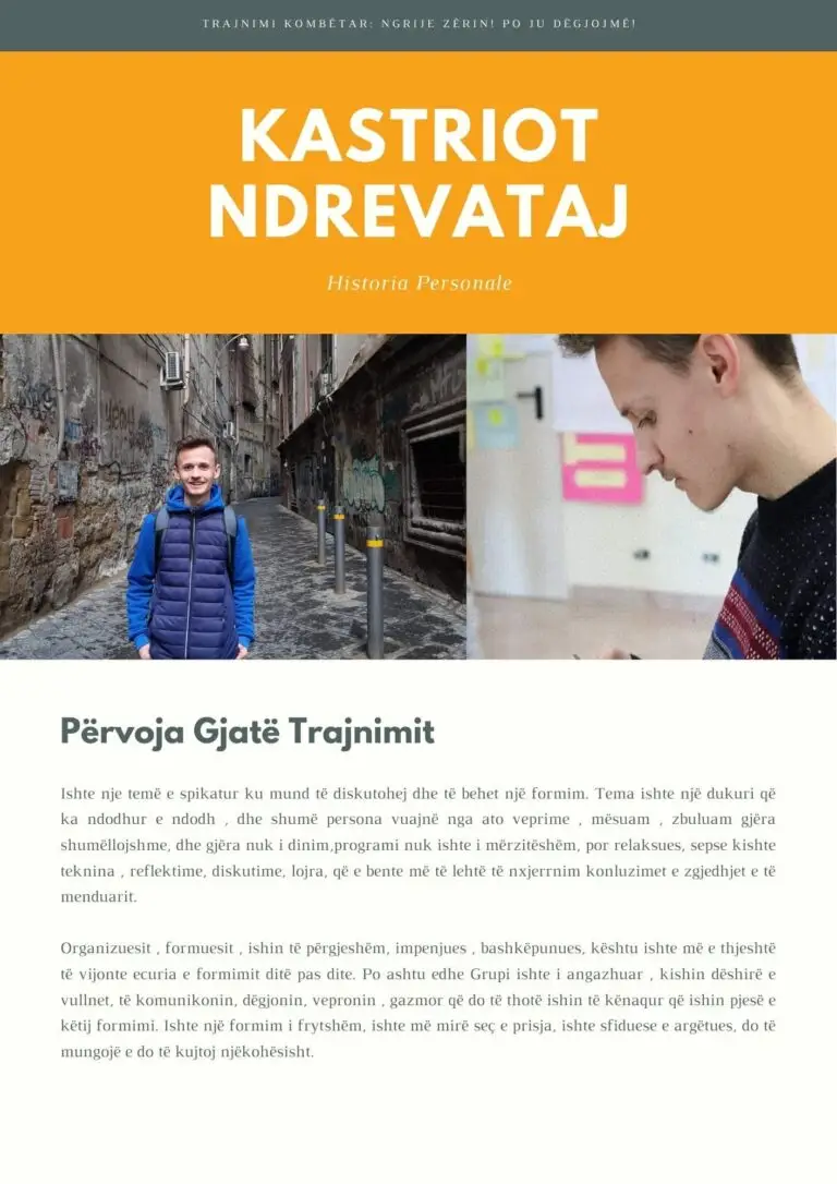 Volunteer story — Kastriot Ndrevataj
